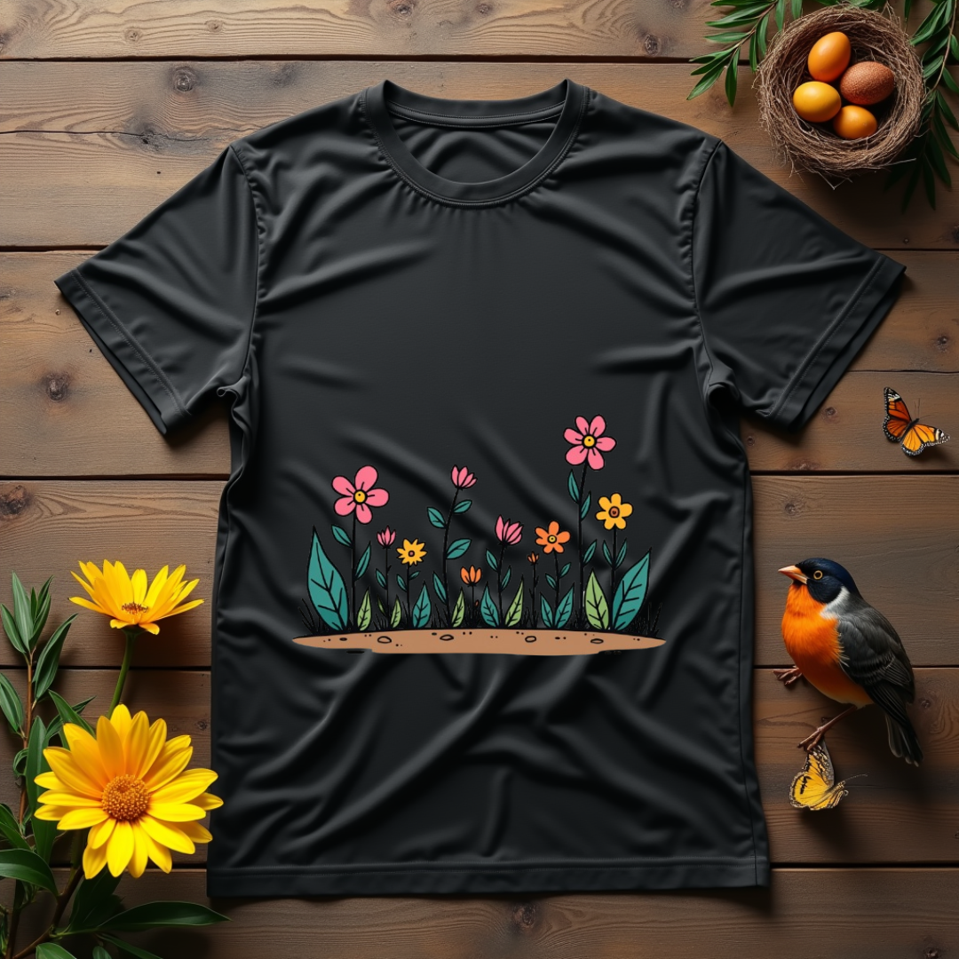 Flowers dance in bright colors Softstyle T-Shirt