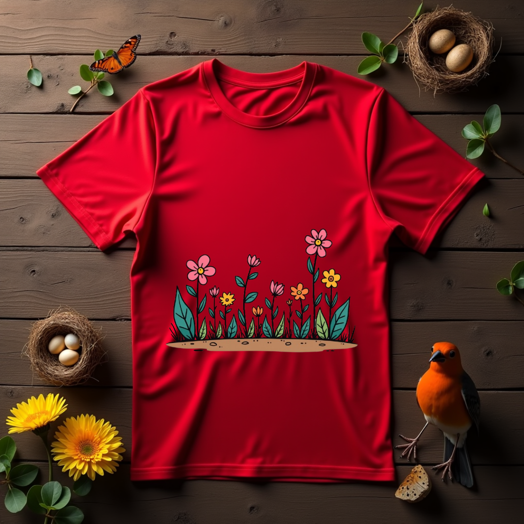 Flowers dance in bright colors Softstyle T-Shirt