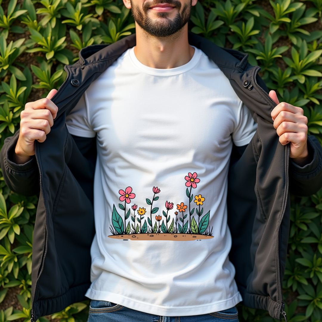 Flowers dance in bright colors Softstyle T-Shirt