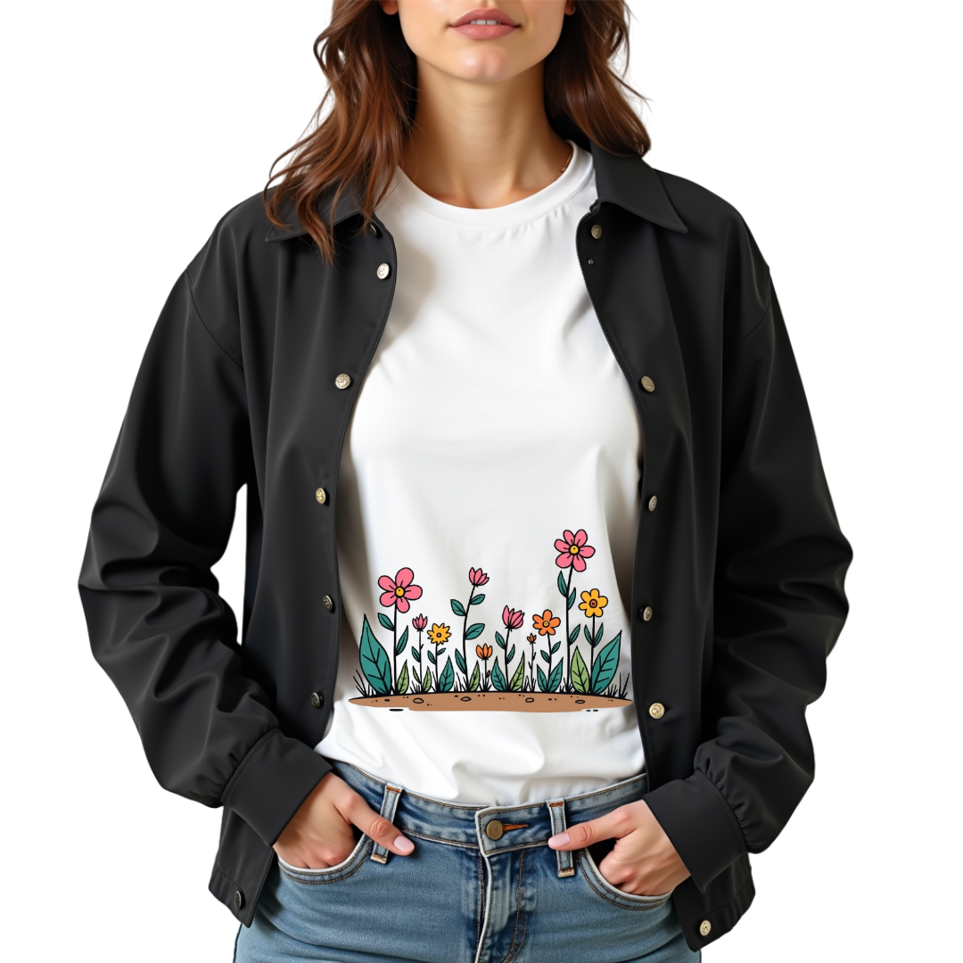 Flowers dance in bright colors Softstyle T-Shirt
