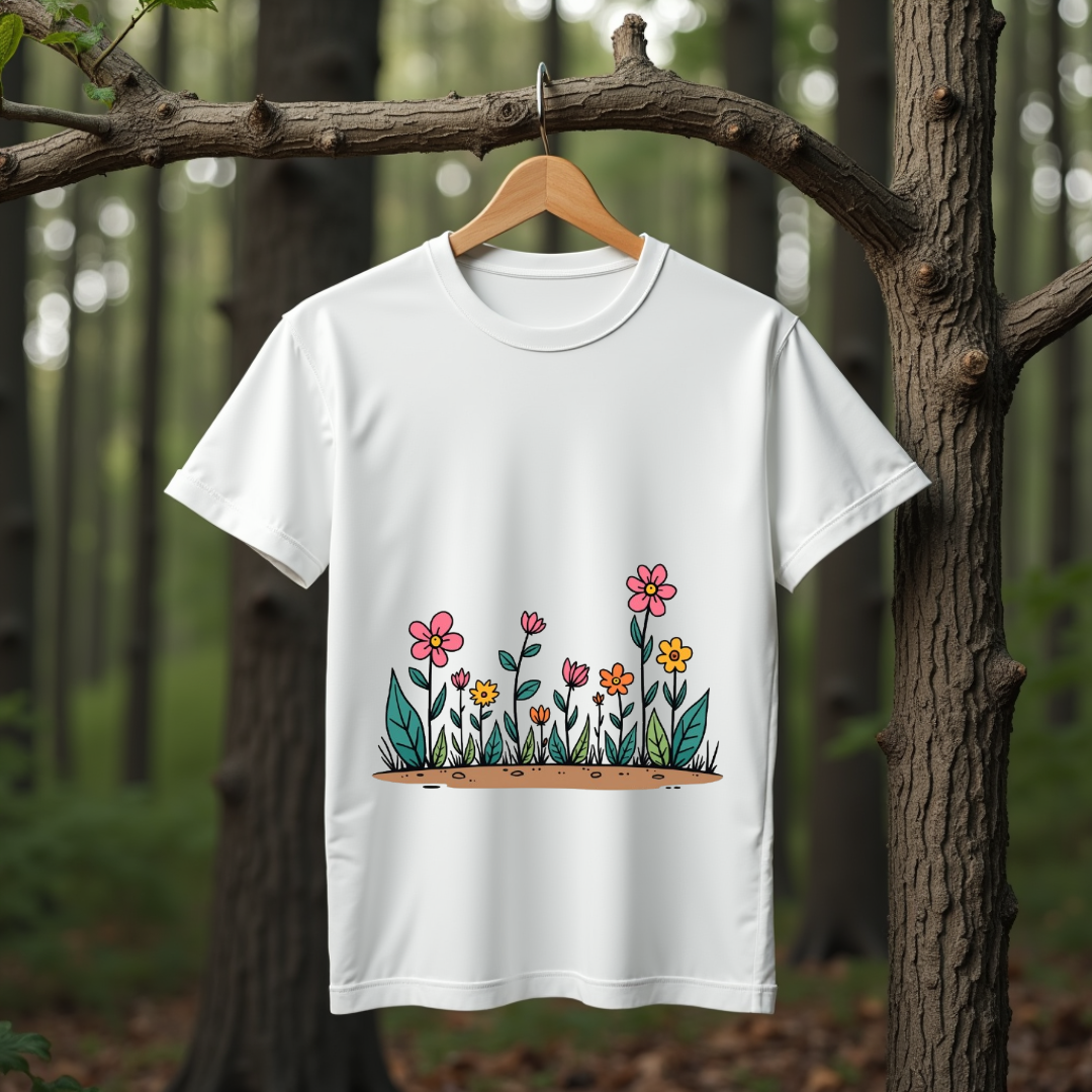 Flowers dance in bright colors Softstyle T-Shirt