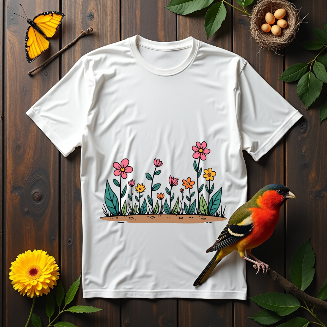 Flowers dance in bright colors Softstyle T-Shirt