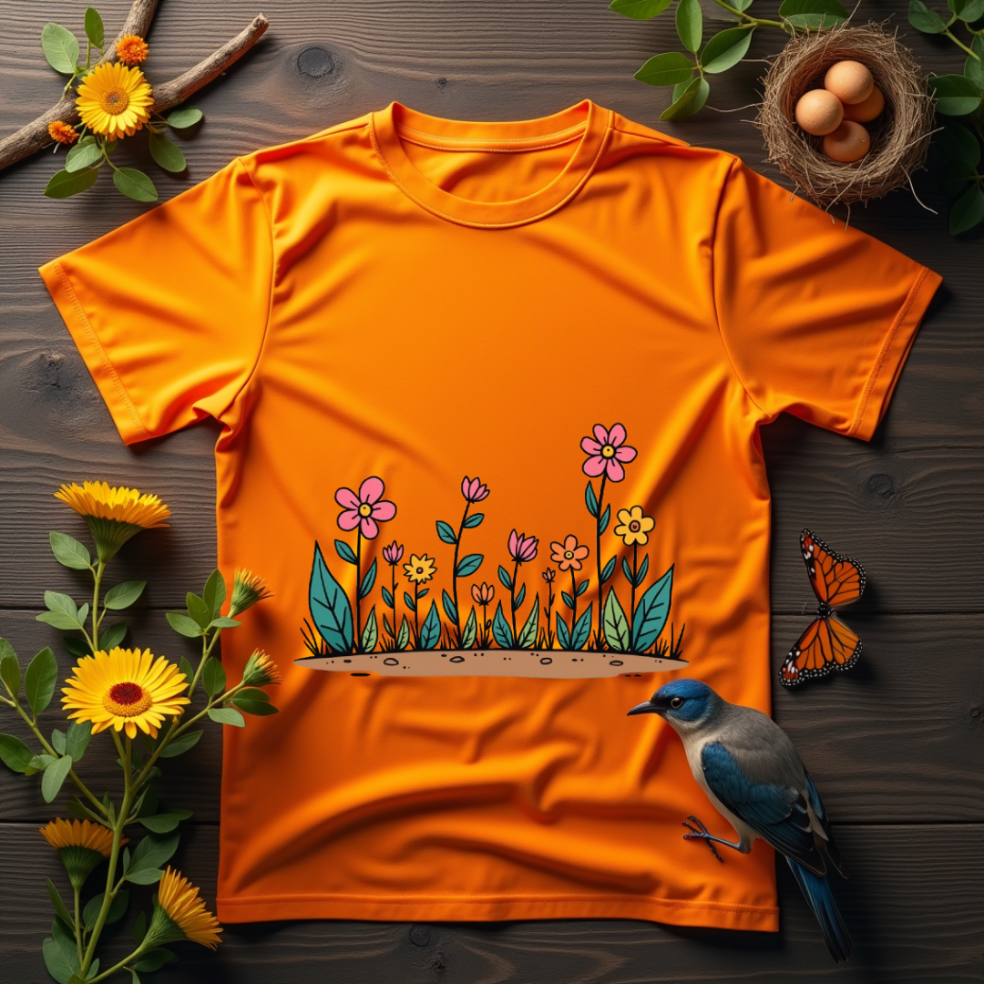 Flowers dance in bright colors Softstyle T-Shirt