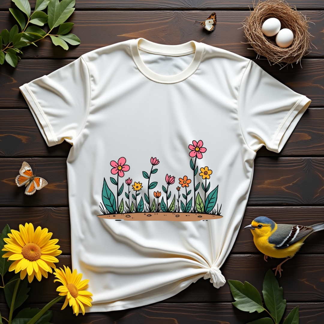 Flowers dance in bright colors Softstyle T-Shirt