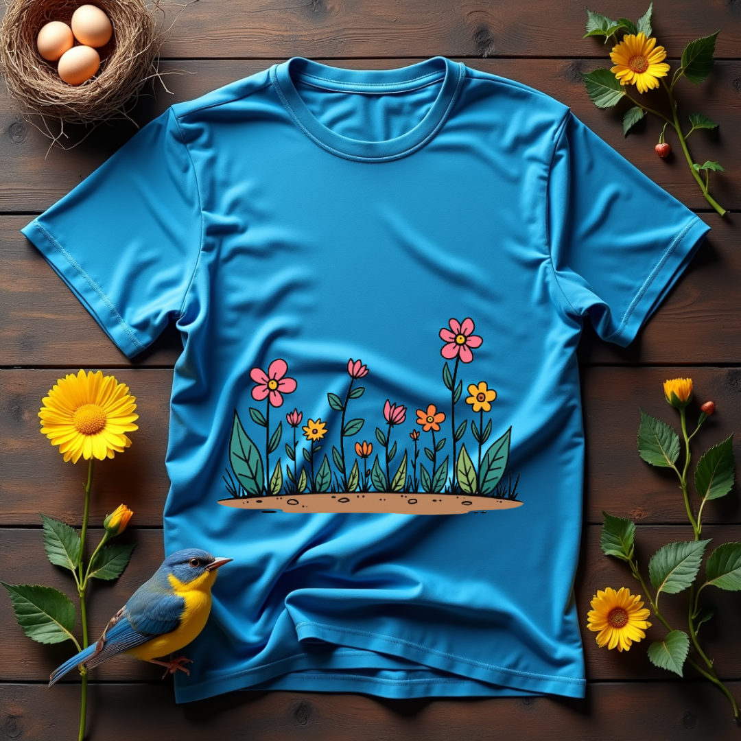 Flowers dance in bright colors Softstyle T-Shirt