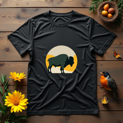 Bison Abstract Graphic Softstyle T-Shirt