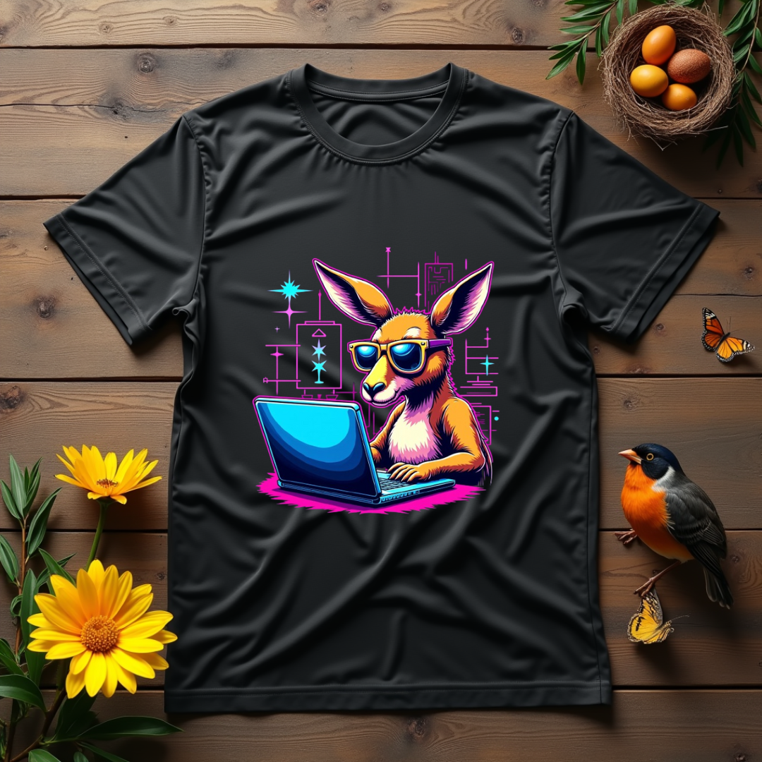 Stylized Kangaroo Graphic Softstyle T-Shirt