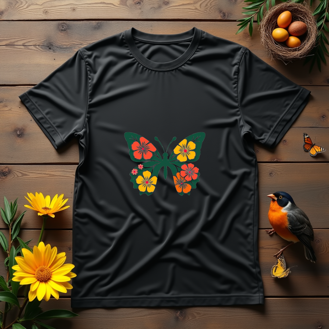 Floral Butterfly Graphic Softstyle T-Shirt