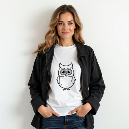 Wise Owl Eyes Graphic Softstyle T-Shirt