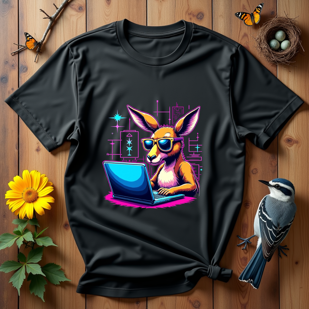 Stylized Kangaroo Graphic Softstyle T-Shirt