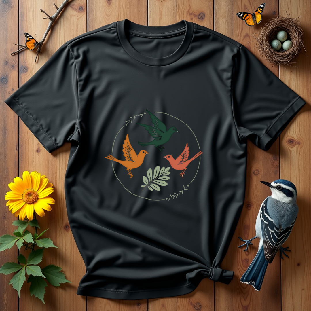 Dancing Birds Graphic Softstyle T-Shirt