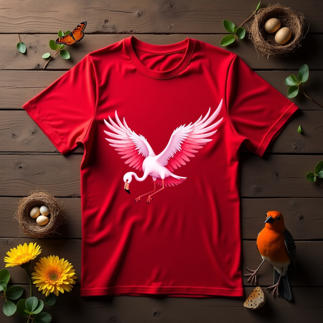 Flamingo, Flight of Flame Graphic Softstyle T-Shirt