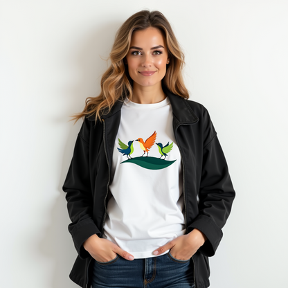 Dance of Birds Graphic Softstyle T-Shirt