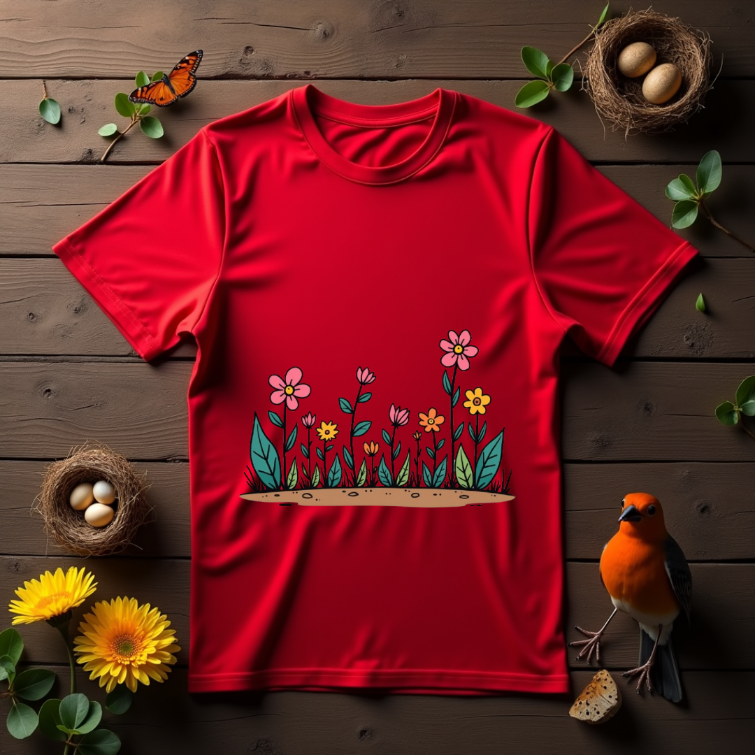 Flowers dance in bright colors  Softstyle T-Shirt