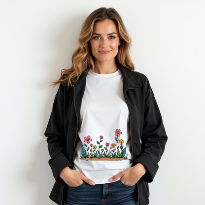 Flowers dance in bright colors  Softstyle T-Shirt