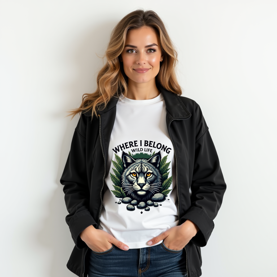 Wild Spirit Graphic Softstyle T-Shirt- Cat Lovers