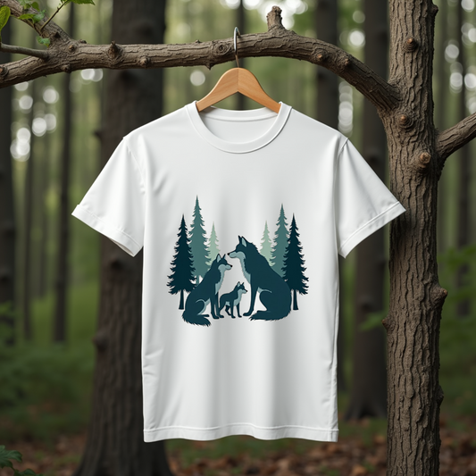 Serene Wolves Graphic Softstyle T-Shirt