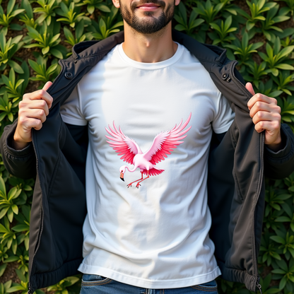 Flamingo, Flight of Flame Graphic Softstyle T-Shirt