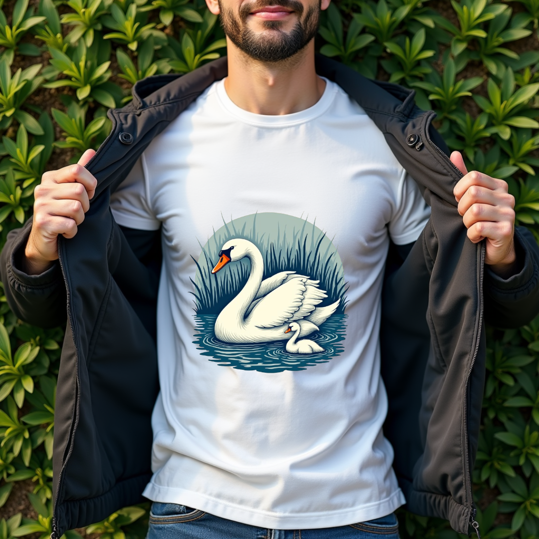 Cozy Swan Graphic Softstyle T-Shirt