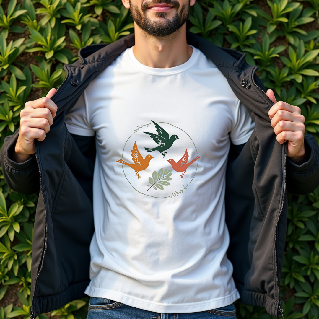 Dancing Birds Graphic Softstyle T-Shirt