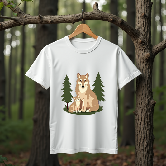 Wolf Family, Silent Watch Graphic Softstyle T-Shirt