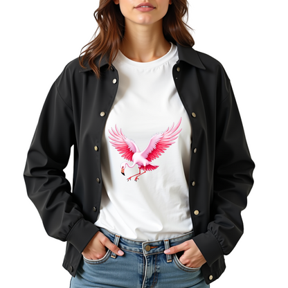 Flamingo, Flight of Flame Graphic Softstyle T-Shirt