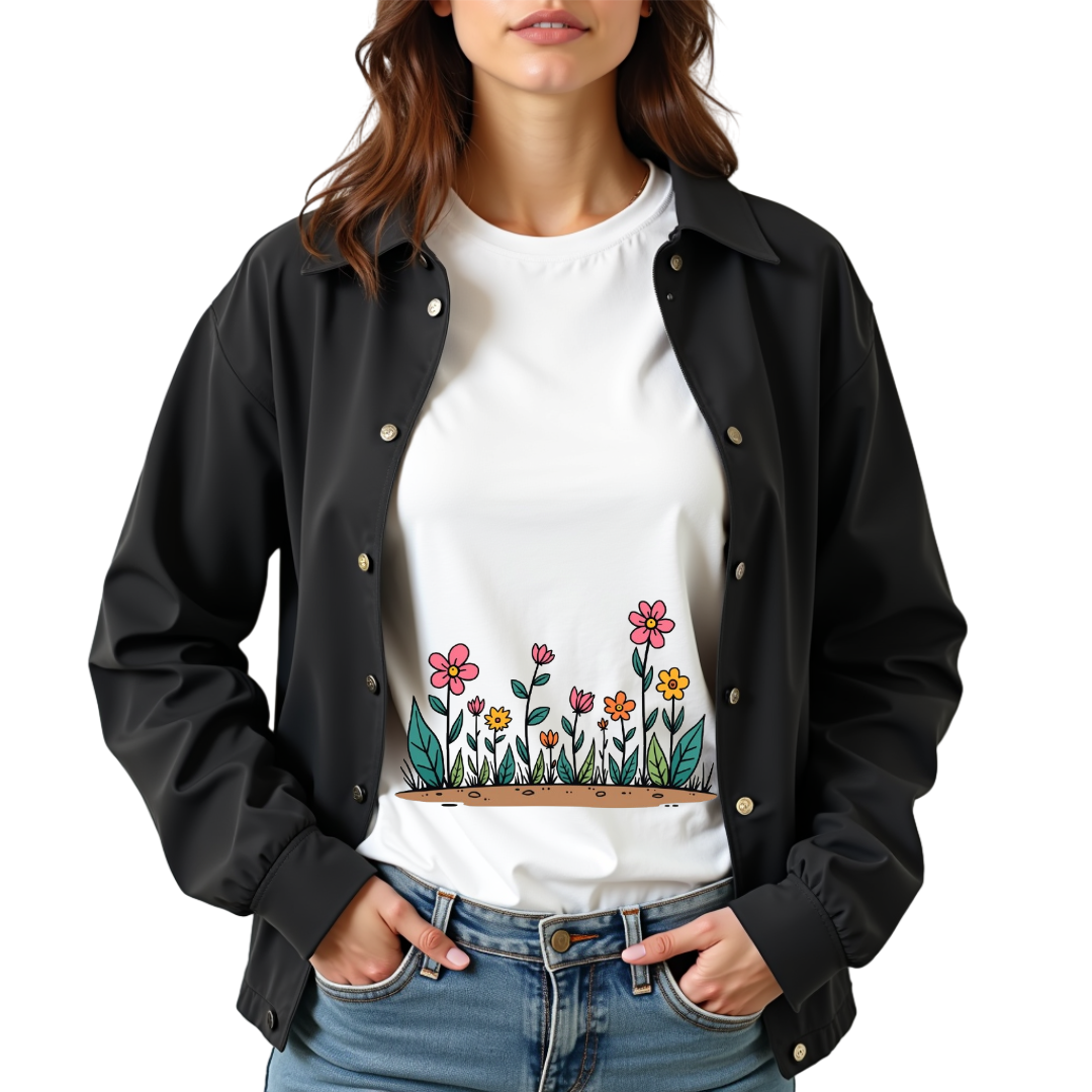 Flowers dance in bright colors  Softstyle T-Shirt