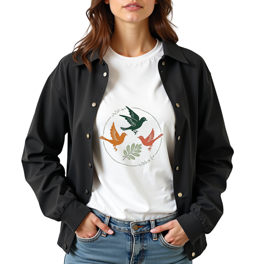 Dancing Birds Graphic Softstyle T-Shirt