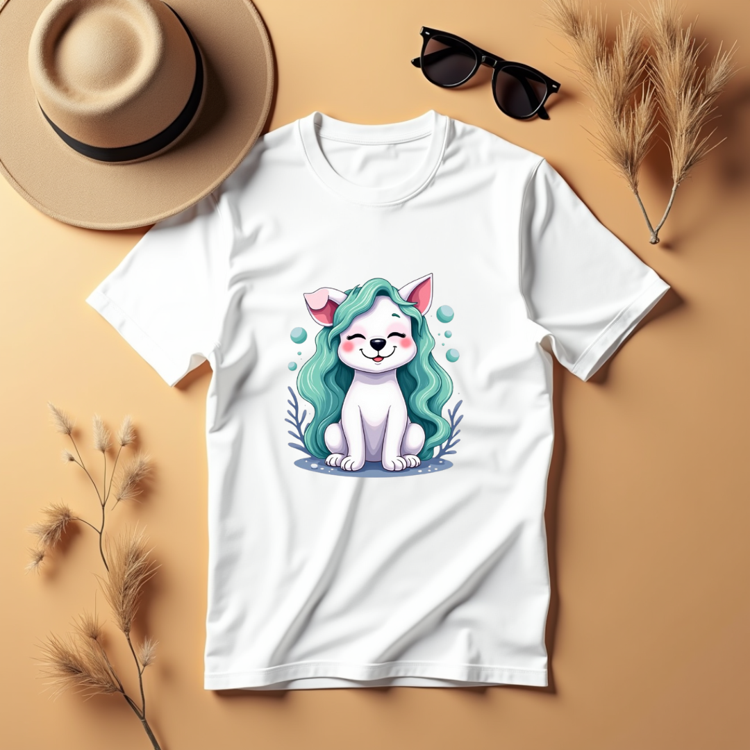 Mermaid Pooch Graphic Softstyle T-Shirt