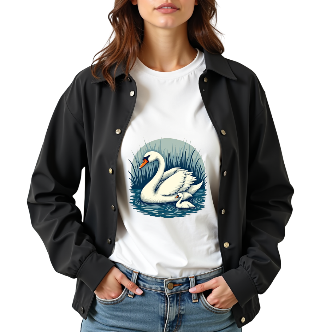 Cozy Swan Graphic Softstyle T-Shirt