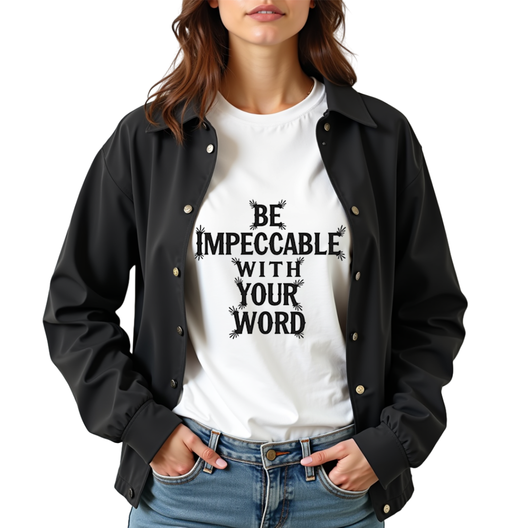 Be Impeccable Words Flower Softstyle T-Shirt –