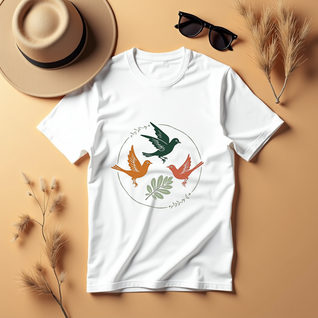 Dancing Birds Graphic Softstyle T-Shirt