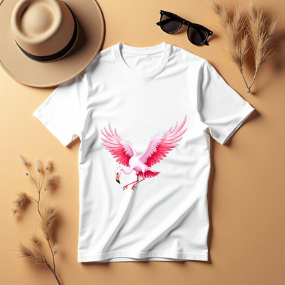 Flamingo, Flight of Flame Graphic Softstyle T-Shirt