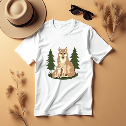 Wolf Family, Silent Watch Graphic Softstyle T-Shirt