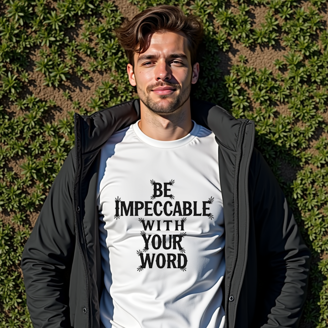 Be Impeccable Words Flower Softstyle T-Shirt –