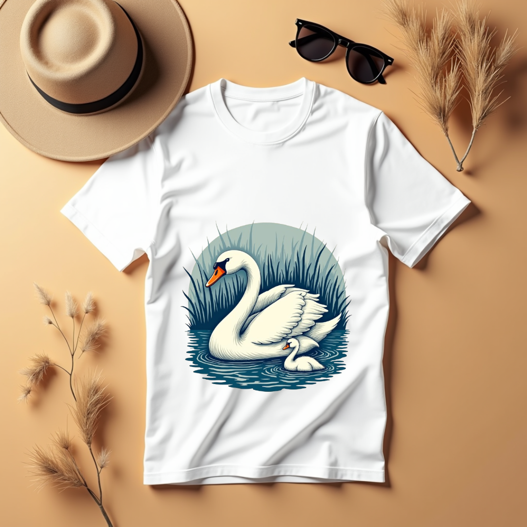 Cozy Swan Graphic Softstyle T-Shirt