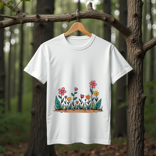 Flowers dance in bright colors  Softstyle T-Shirt