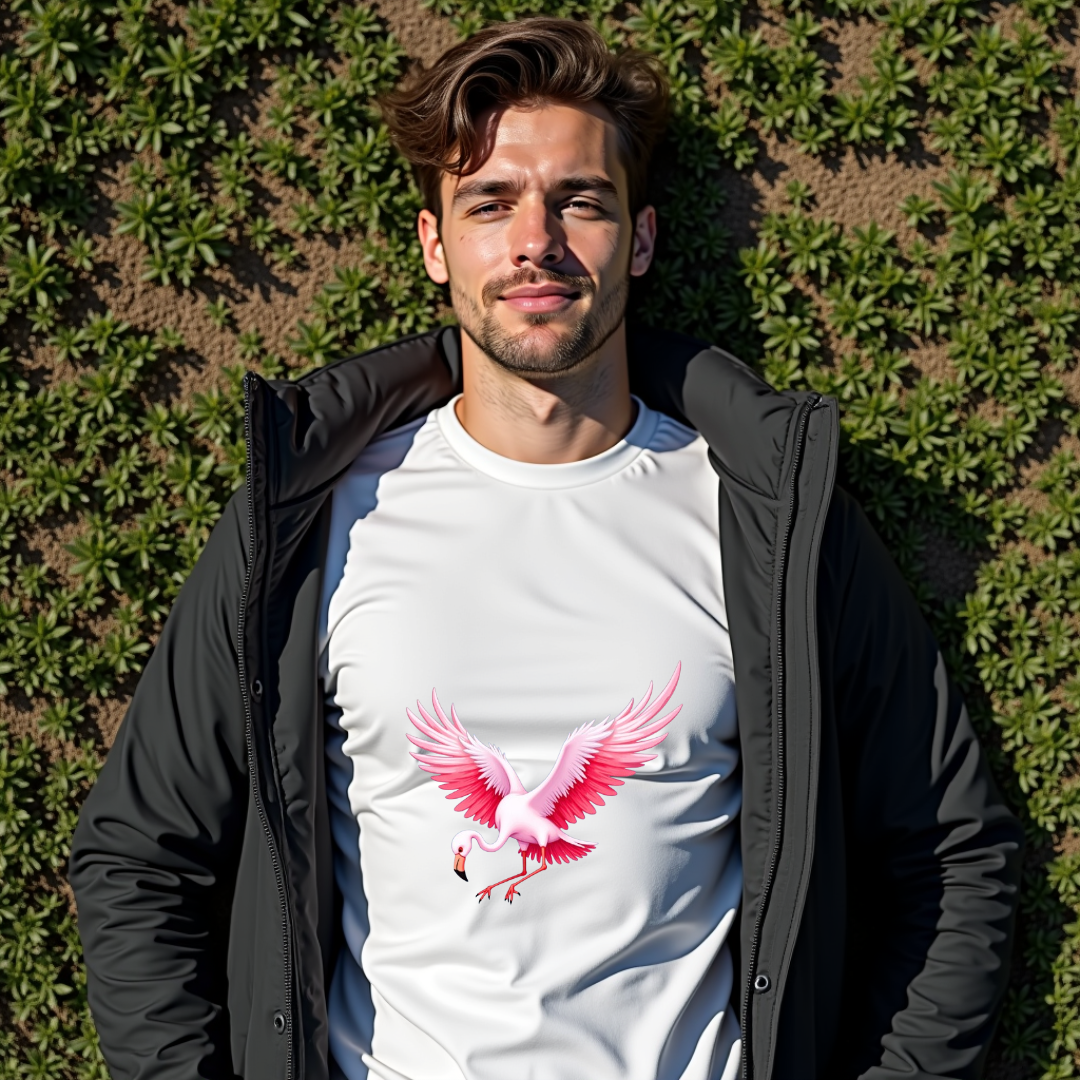 Flamingo, Flight of Flame Graphic Softstyle T-Shirt