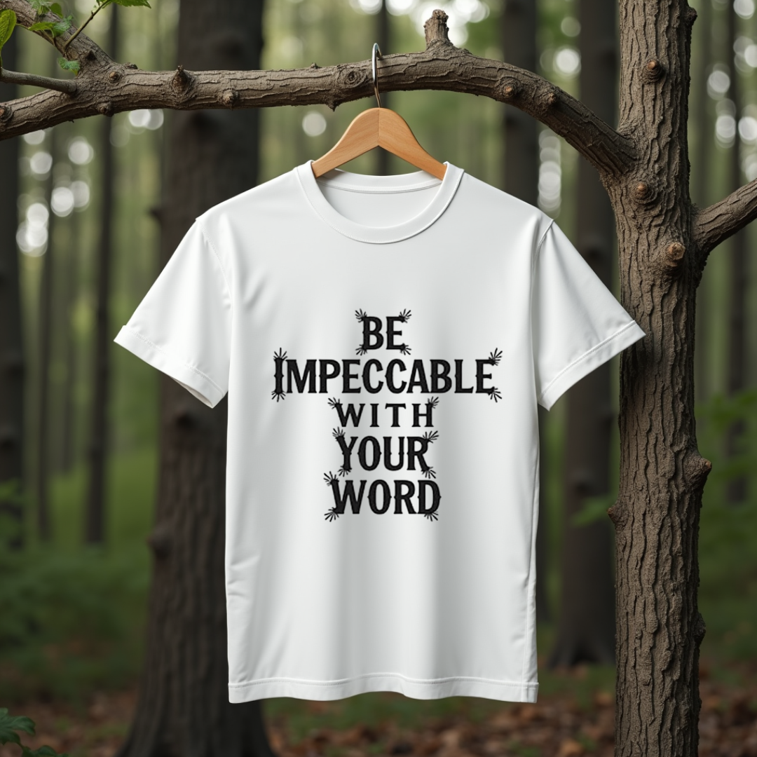 Be Impeccable Words Flower Softstyle T-Shirt –