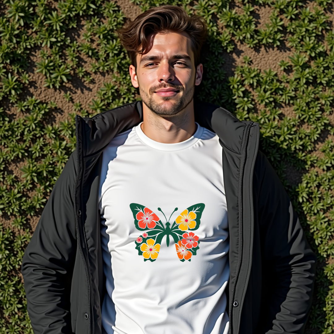 Floral Butterfly Graphic Softstyle T-Shirt