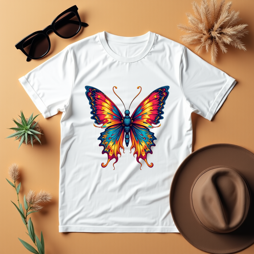 Vibrant colors Butterfly Softstyle T-Shirt