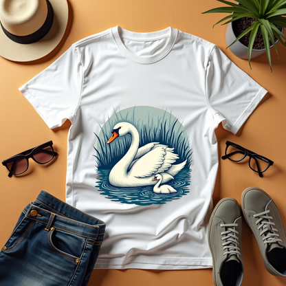 Cozy Swan Graphic Softstyle T-Shirt