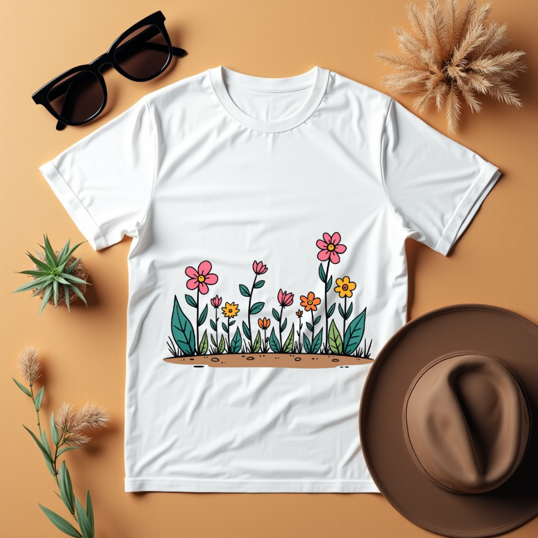 Flowers dance in bright colors  Softstyle T-Shirt