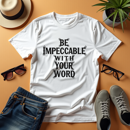 Be Impeccable Words Flower Softstyle T-Shirt –