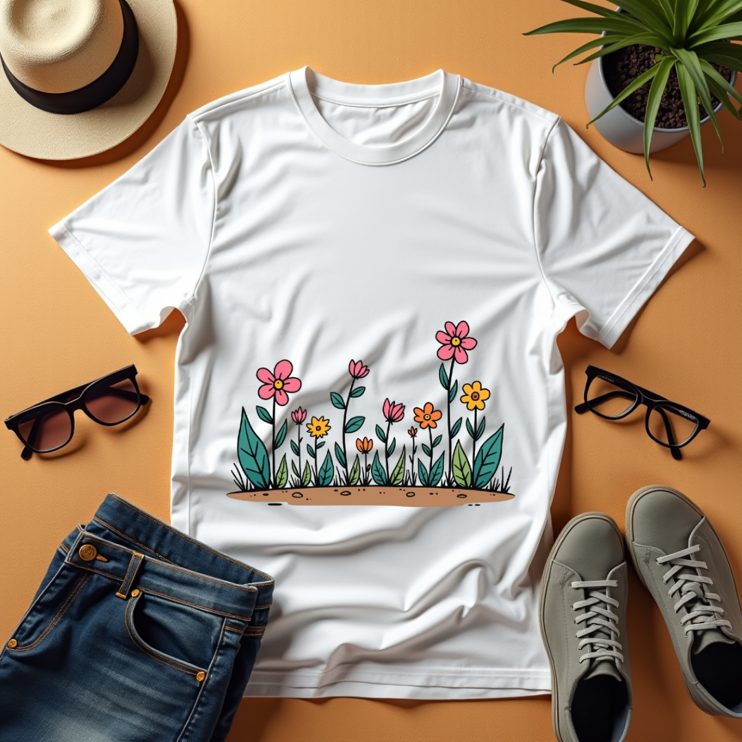 Flowers dance in bright colors  Softstyle T-Shirt