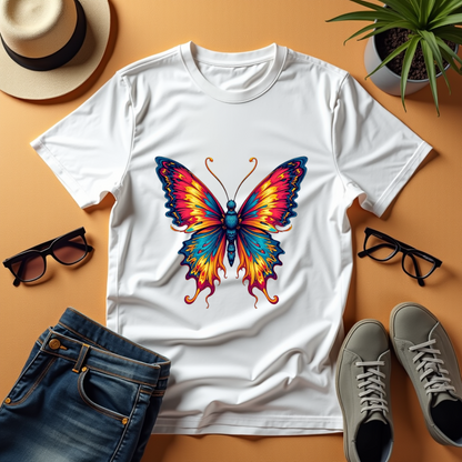 Vibrant colors Butterfly Softstyle T-Shirt