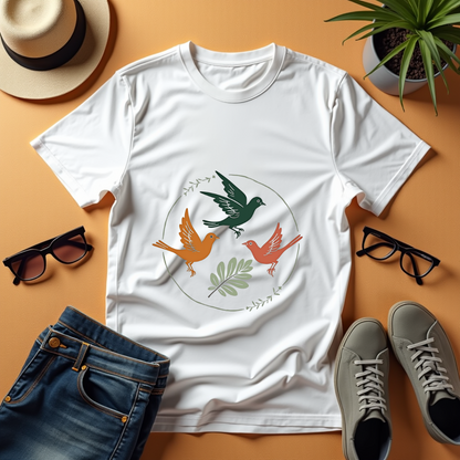 Dancing Birds Graphic Softstyle T-Shirt