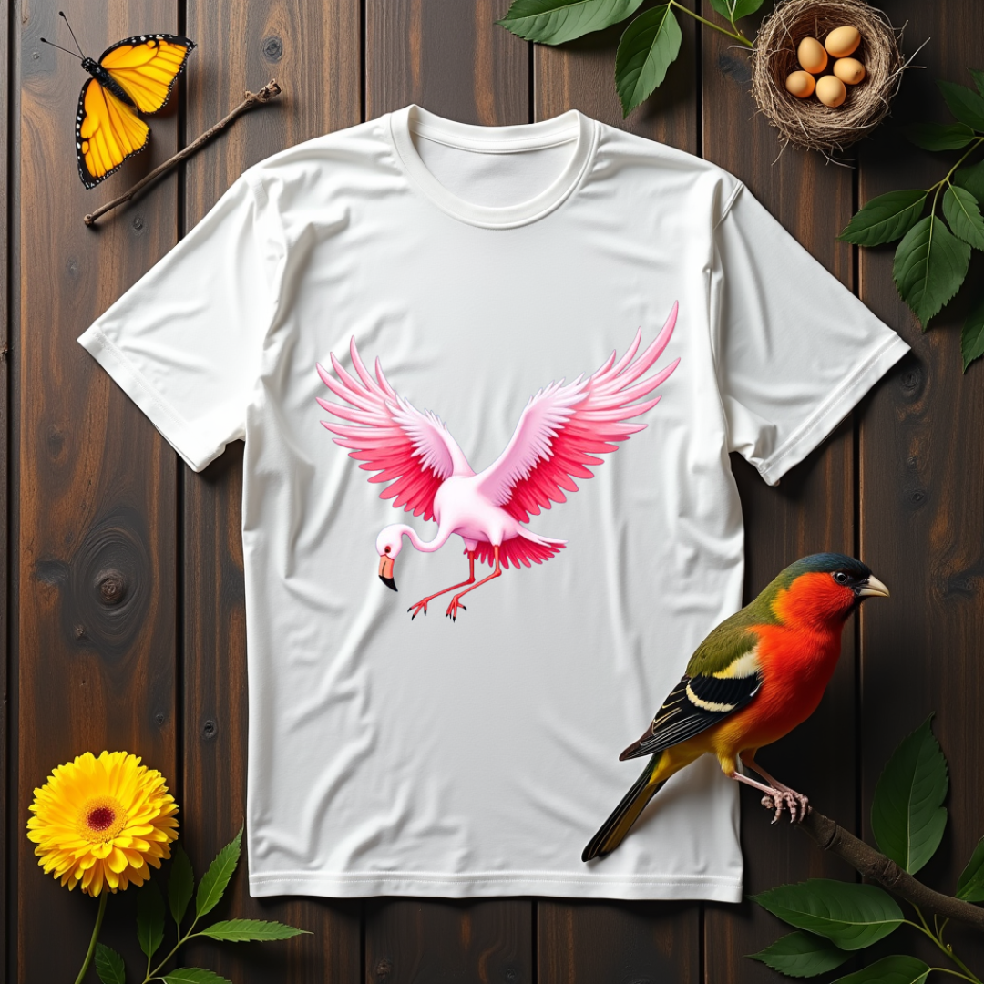 Flamingo, Flight of Flame Graphic Softstyle T-Shirt