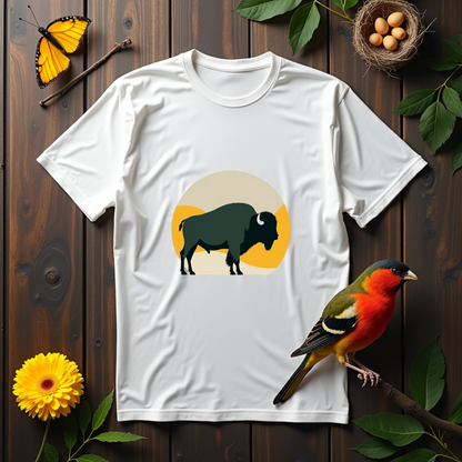 Bison Abstract Graphic Softstyle T-Shirt