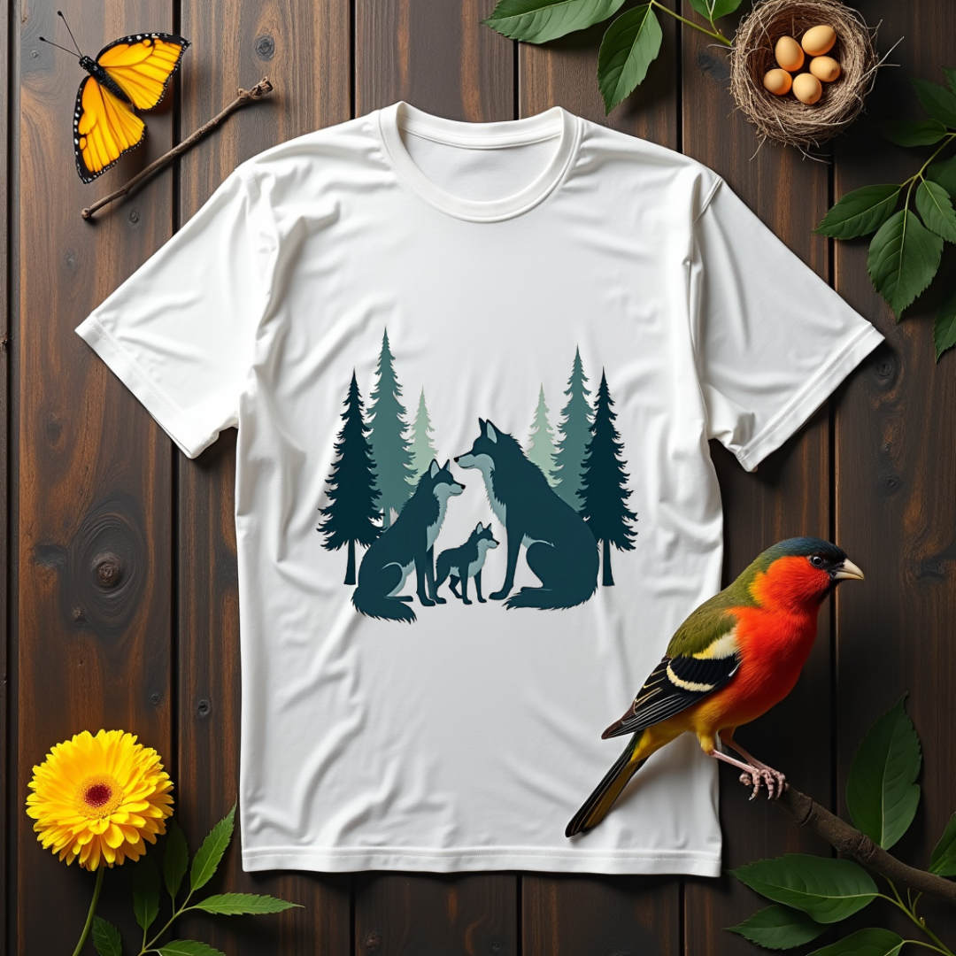 Serene Wolves Graphic Softstyle T-Shirt